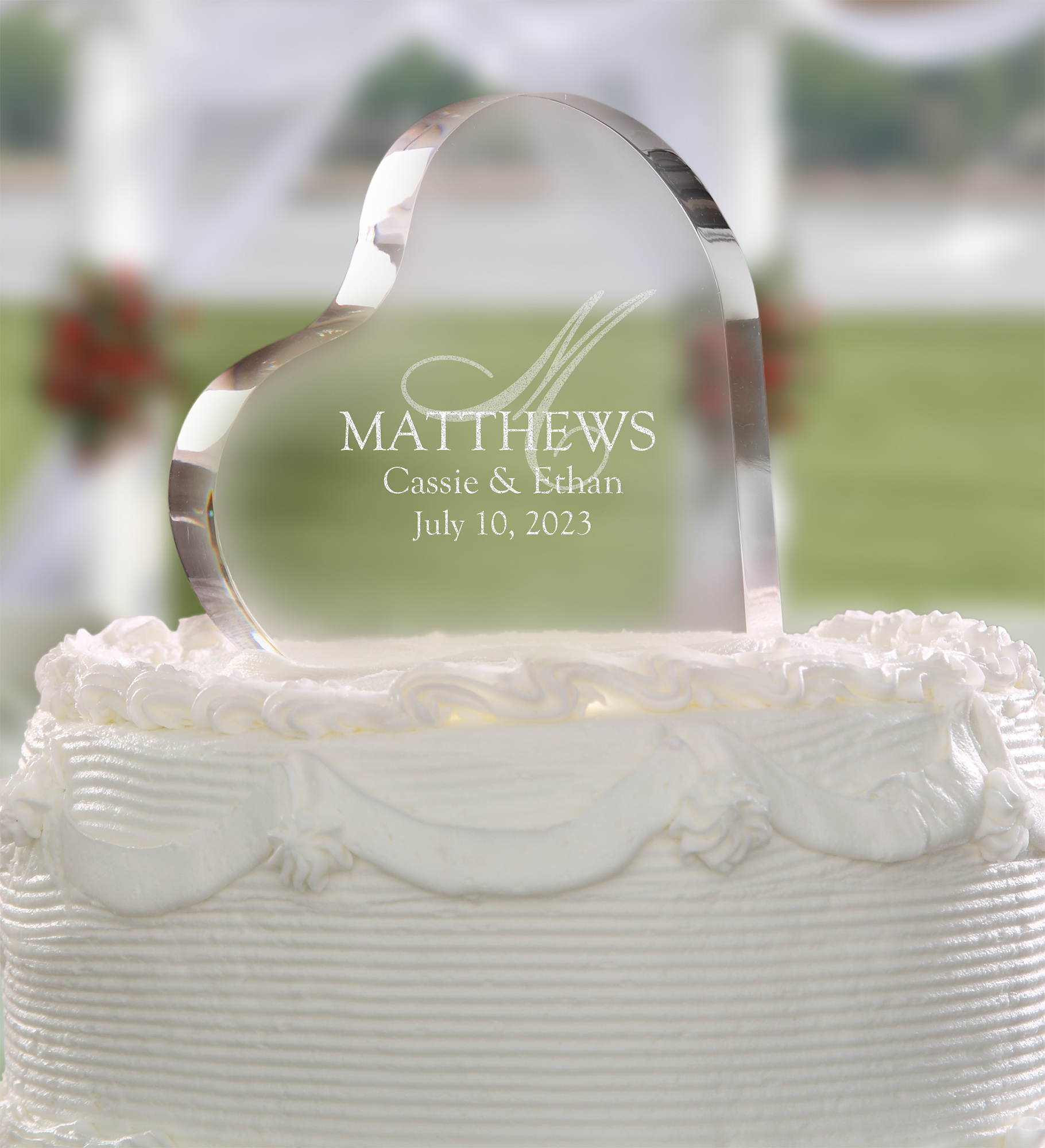 Wedding Monogram Personalized Cake Topper